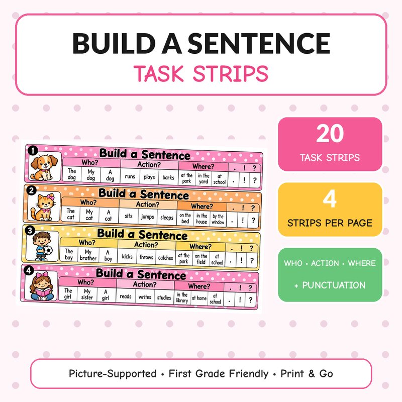 Build a Sentence Task Strips
